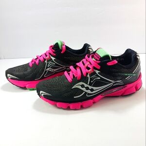Saucony Black and Pink Athletic Shoes